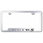 Automotive Gold License Plate Frame - Silver Stainless Steel - GFMKSEC