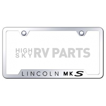 Automotive Gold License Plate Frame - Silver Stainless Steel - GFMKSEC