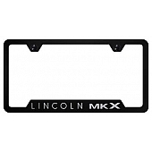 Automotive Gold License Plate Frame - Black Stainless Steel - GFMKXEB