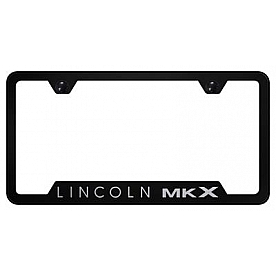 Automotive Gold License Plate Frame - Black Stainless Steel - GFMKXEB