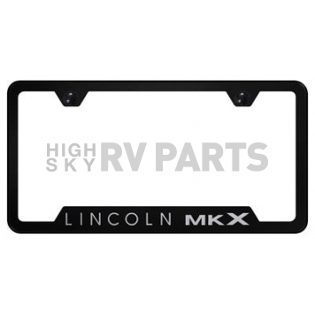 Automotive Gold License Plate Frame - Black Stainless Steel - GFMKXEB