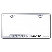 Automotive Gold License Plate Frame - Silver Stainless Steel - GFMKXEC