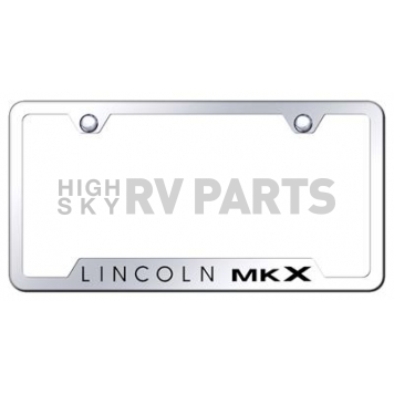 Automotive Gold License Plate Frame - Silver Stainless Steel - GFMKXEC
