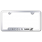 Automotive Gold License Plate Frame - Silver Stainless Steel - GFMKZEC
