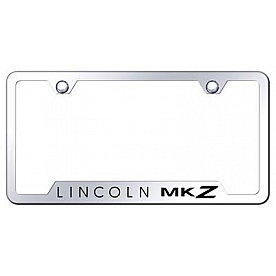 Automotive Gold License Plate Frame - Silver Stainless Steel - GFMKZEC