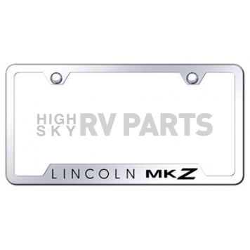 Automotive Gold License Plate Frame - Silver Stainless Steel - GFMKZEC