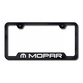 Automotive Gold License Plate Frame - Black Stainless Steel - GFMOPEB
