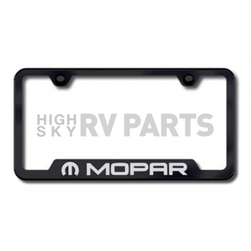 Automotive Gold License Plate Frame - Black Stainless Steel - GFMOPEB