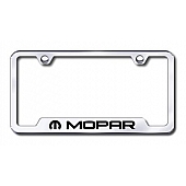 Automotive Gold License Plate Frame - Silver Stainless Steel - GFMOPEC