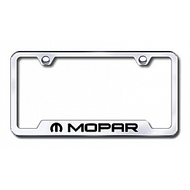 Automotive Gold License Plate Frame - Silver Stainless Steel - GFMOPEC