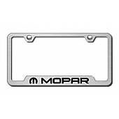 Automotive Gold License Plate Frame - Silver Stainless Steel - GFMOPES