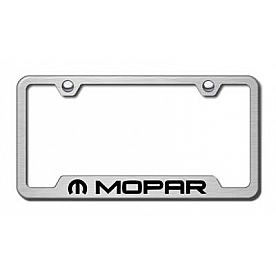 Automotive Gold License Plate Frame - Silver Stainless Steel - GFMOPES