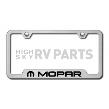 Automotive Gold License Plate Frame - Silver Stainless Steel - GFMOPES