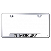 Automotive Gold License Plate Frame - Silver Stainless Steel - GFMRYEC