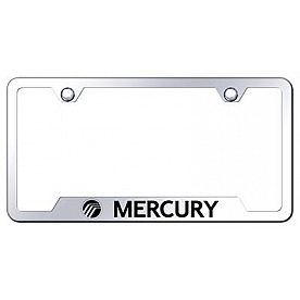 Automotive Gold License Plate Frame - Silver Stainless Steel - GFMRYEC