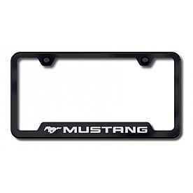 Automotive Gold License Plate Frame - Black Stainless Steel - GFMUSEB