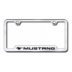 Automotive Gold License Plate Frame - Silver Stainless Steel - GFMUSEC