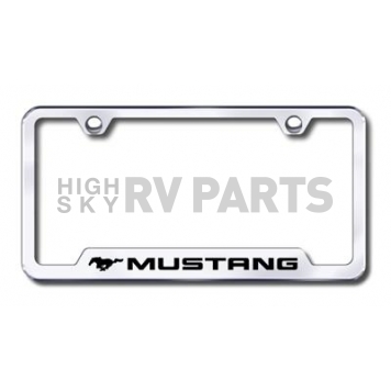Automotive Gold License Plate Frame - Silver Stainless Steel - GFMUSEC