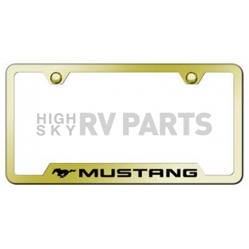 Automotive Gold License Plate Frame - Gold Stainless Steel - GFMUSEG
