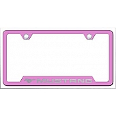Automotive Gold License Plate Frame - Pink Stainless Steel - GFMUSEP