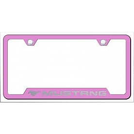 Automotive Gold License Plate Frame - Pink Stainless Steel - GFMUSEP