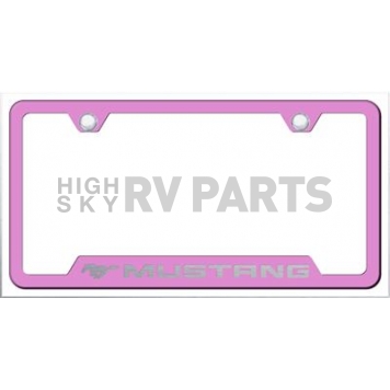 Automotive Gold License Plate Frame - Pink Stainless Steel - GFMUSEP