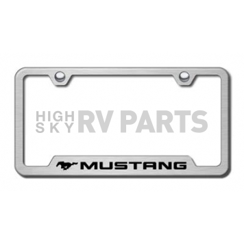 Automotive Gold License Plate Frame - Silver Stainless Steel - GFMUSES