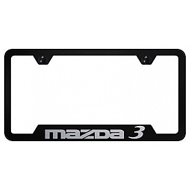 Automotive Gold License Plate Frame - Black Stainless Steel - GFMZ3EB