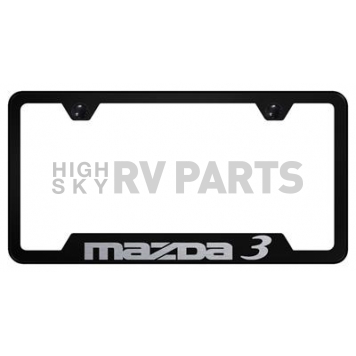 Automotive Gold License Plate Frame - Black Stainless Steel - GFMZ3EB
