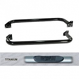 Rugged Ridge Nerf Bar 3 Inch Silver Powder Coated Steel - 1159204