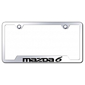 Automotive Gold License Plate Frame - Silver Stainless Steel - GFMZ6EC