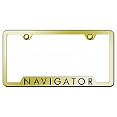 Automotive Gold License Plate Frame - Gold Stainless Steel - GFNAVEG