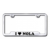 Automotive Gold License Plate Frame - Silver Stainless Steel - GFNOLAEC