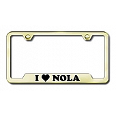 Automotive Gold License Plate Frame - Gold Stainless Steel - GFNOLAEG