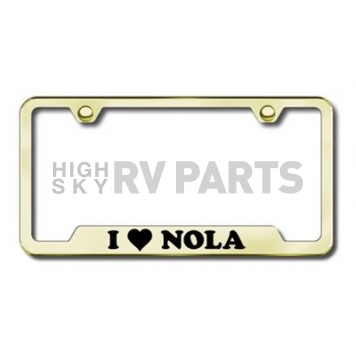Automotive Gold License Plate Frame - Gold Stainless Steel - GFNOLAEG