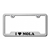 Automotive Gold License Plate Frame - Silver Stainless Steel - GFNOLAES