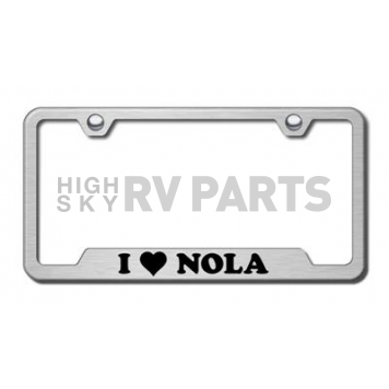Automotive Gold License Plate Frame - Silver Stainless Steel - GFNOLAES