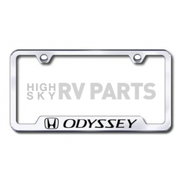 Automotive Gold License Plate Frame - Silver Stainless Steel - GFODYEC