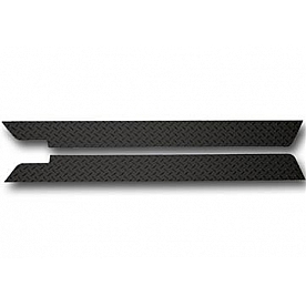 Warrior Products Rocker Panel Guard - Flat Aluminum Black Powder Coated Single - 905PC