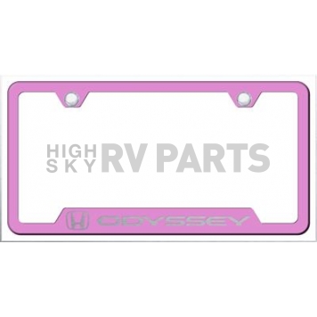 Automotive Gold License Plate Frame - Pink Stainless Steel - GFODYEP