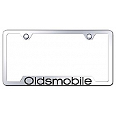 Automotive Gold License Plate Frame - Silver Stainless Steel - GFOLDEC