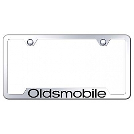 Automotive Gold License Plate Frame - Silver Stainless Steel - GFOLDEC