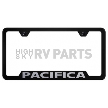 Automotive Gold License Plate Frame - Black Stainless Steel - GFPACEB