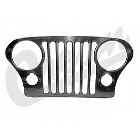 Crown Automotive Grille Trim Cover - Complete Grille Trim Silver Polished Stainless Steel - RT34086