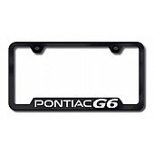 Automotive Gold License Plate Frame - Black Stainless Steel - GFPG6EB