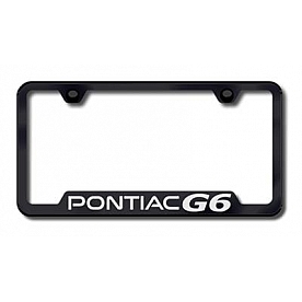 Automotive Gold License Plate Frame - Black Stainless Steel - GFPG6EB
