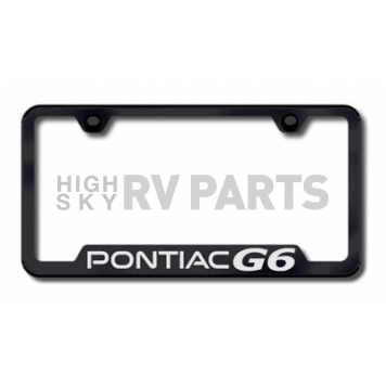Automotive Gold License Plate Frame - Black Stainless Steel - GFPG6EB
