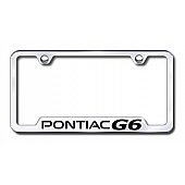 Automotive Gold License Plate Frame - Silver Stainless Steel - GFPG6EC