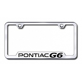 Automotive Gold License Plate Frame - Silver Stainless Steel - GFPG6EC