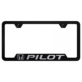 Automotive Gold License Plate Frame - Black Stainless Steel - GFPILEB